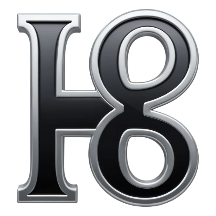 connected flowing BLK letters with silver outline, where all letters are joined together in one continuous design sticker