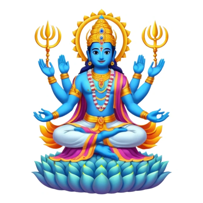 combined form of Bhagwan Vishnu 10 avatars. sticker