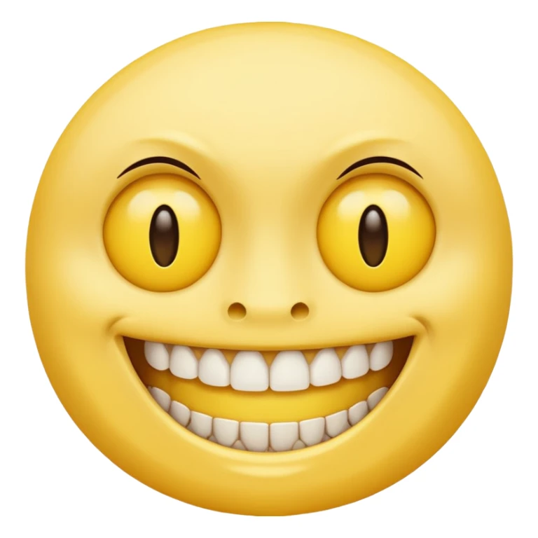 creepy smile lots of teeth built like regular yellow smile remake the second one but sad sticker