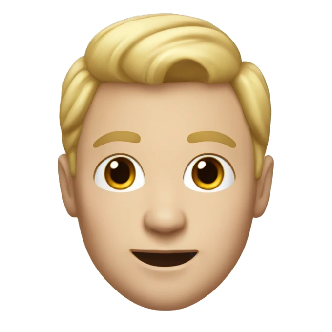 blonde memoji man, ultra realistic sticker