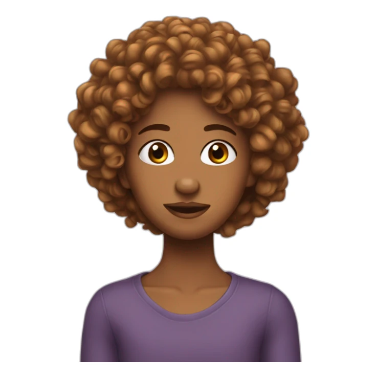 metisse cheveux bouclés longs sticker