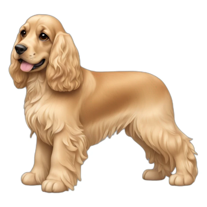 Dog-english-cocker-spaniel-full-body-mujer-rubia-pelo corto sticker