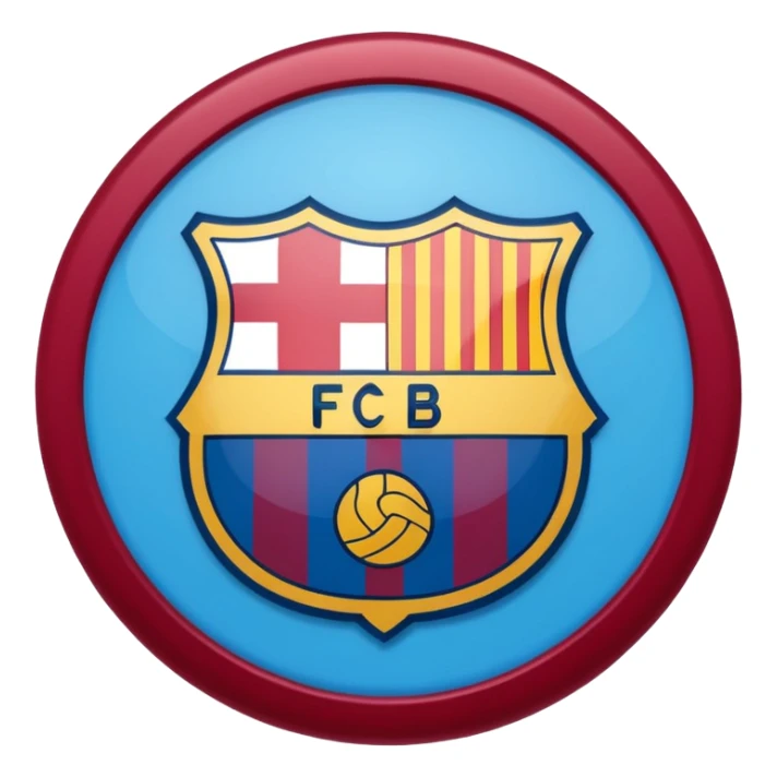 Emoji of fc Barcelona logo sticker
