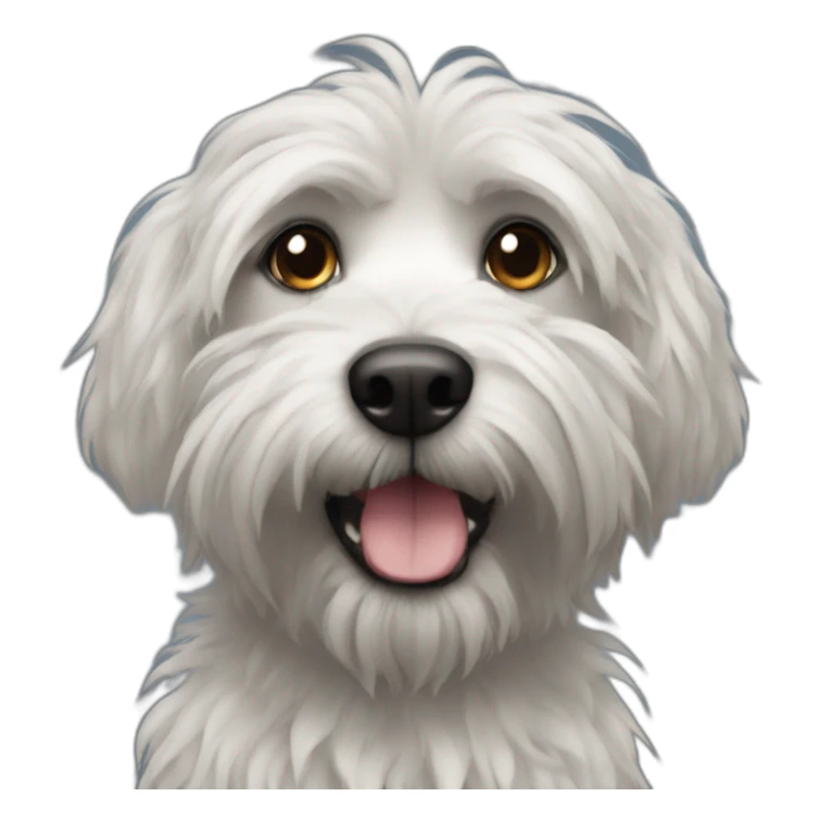 Dog black scruffy hair sticker