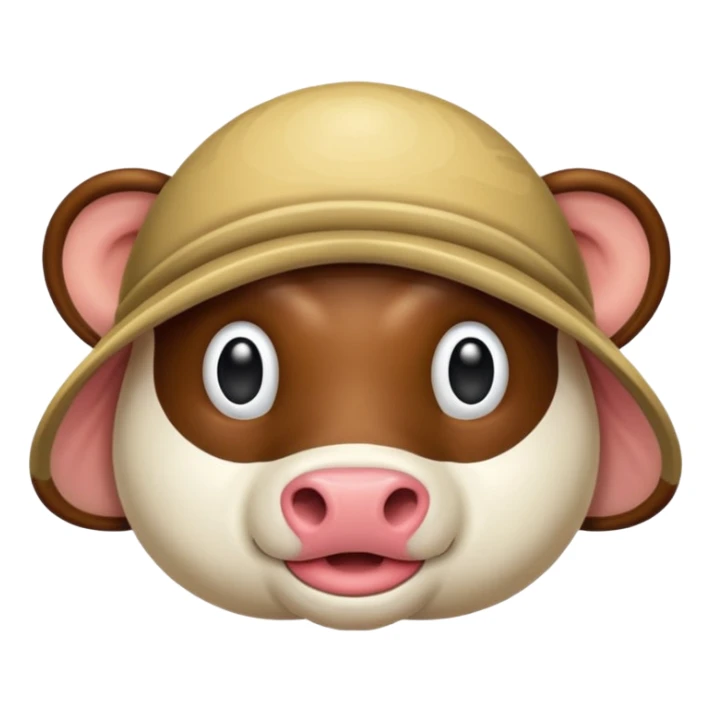 Cabeza del planeta Saturno con cuerpo de vaca y pies de humano sticker