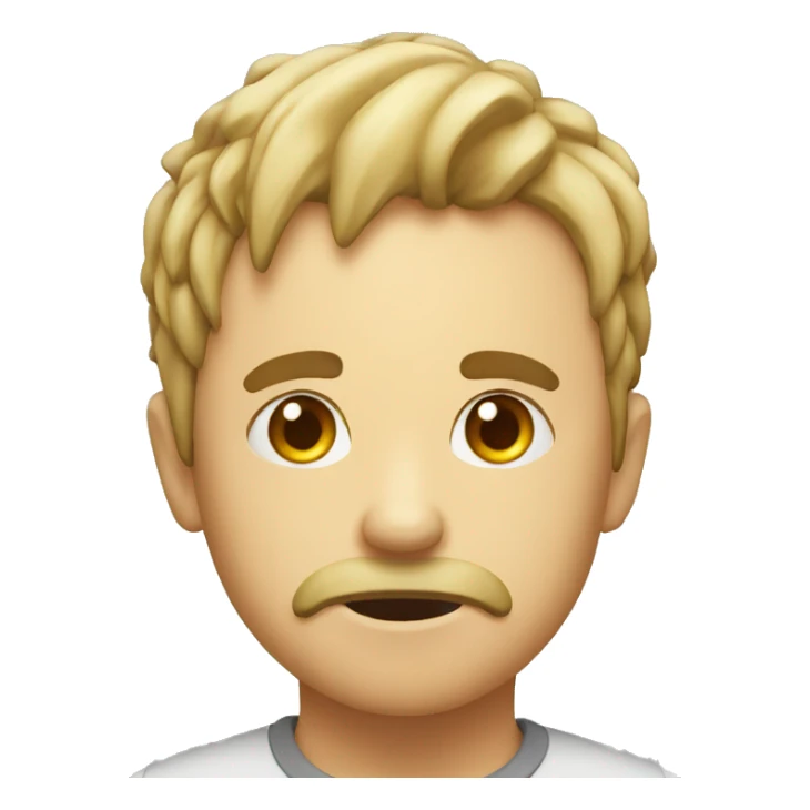 a person sweating with his eyes up and his mouth open sticker