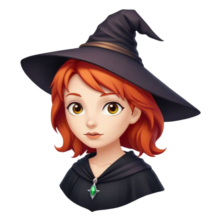 A witch that is red haired sticker