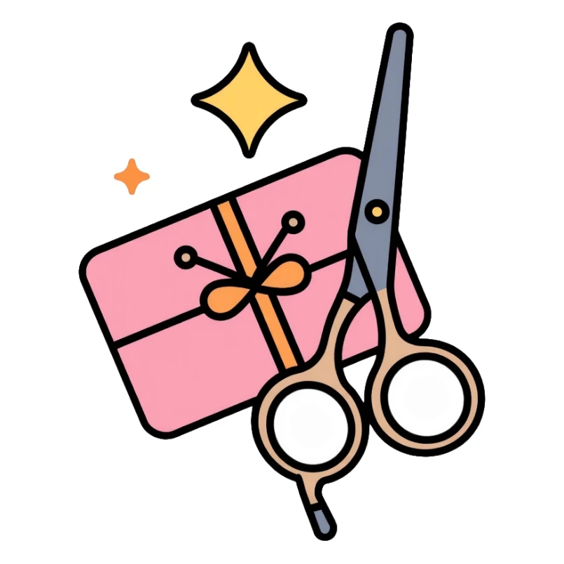 Hair salon gift card sticker