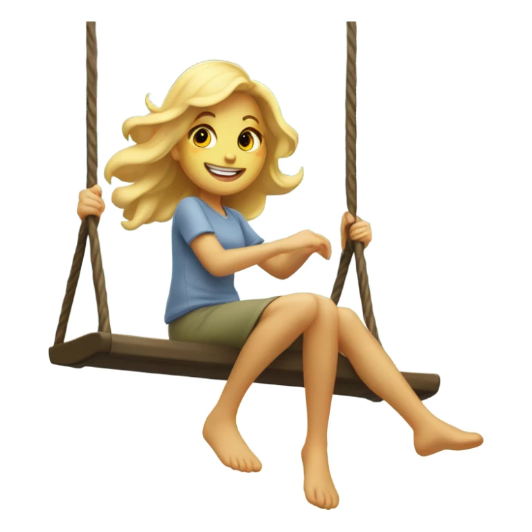 blonde girl on swing trees sticker