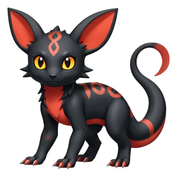 Salandit-Umbreon-Litten-Hybrid (Full body) sticker