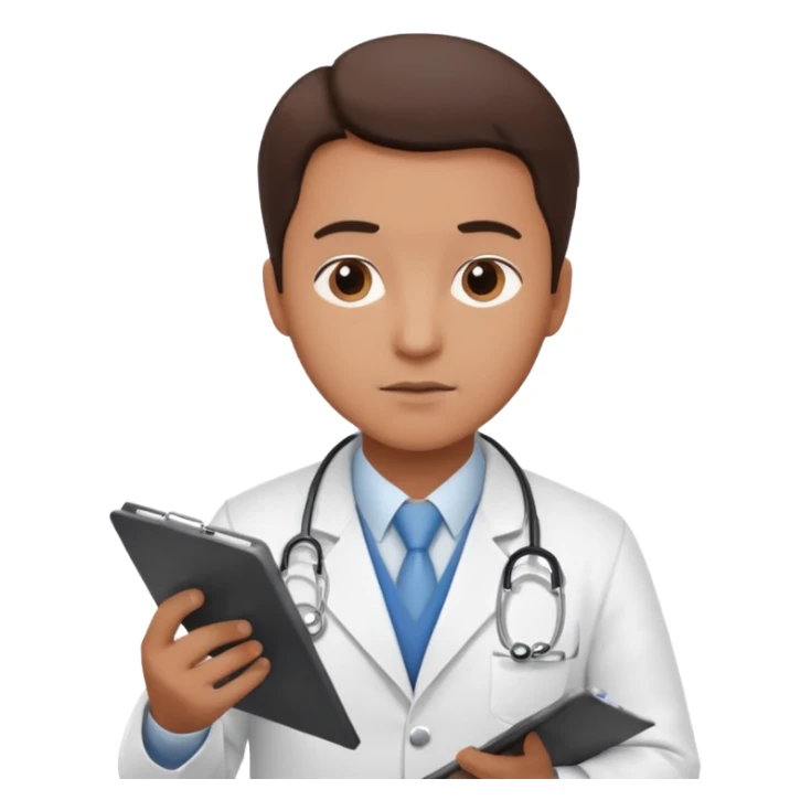 Change the eye gaze so that it is directed toward the medical chart. sticker