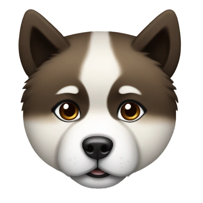 Akita with dark brown fur and black stripes  sticker