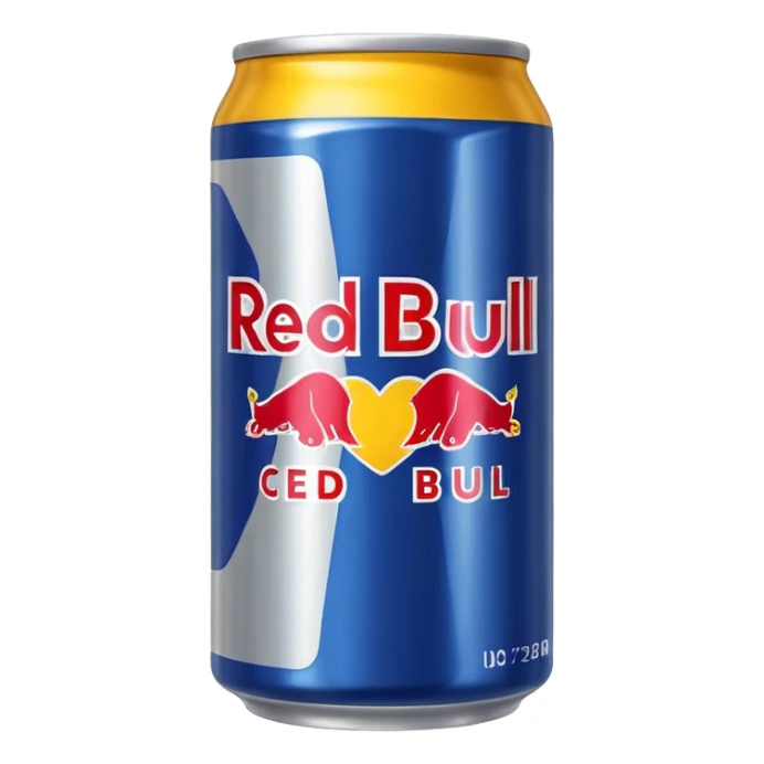 Red Bull can with heart eyes  sticker