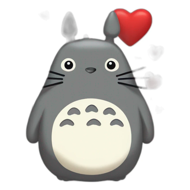 Totoro in love with hearts sticker