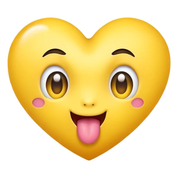 heart eye emoji with toungue out sticker