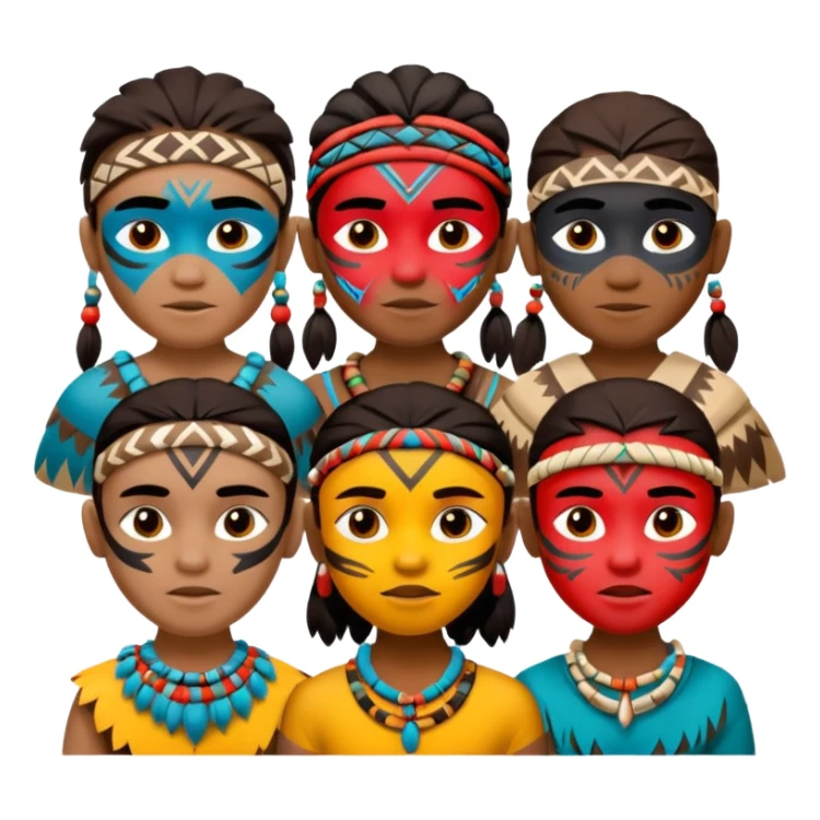 tribals in tribal colors sticker