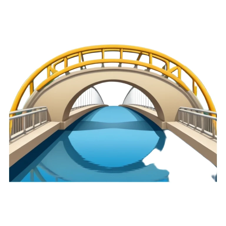 simple playful bridge with the text 'HASD' standing on the bridge, clear and readable, emoji style sticker