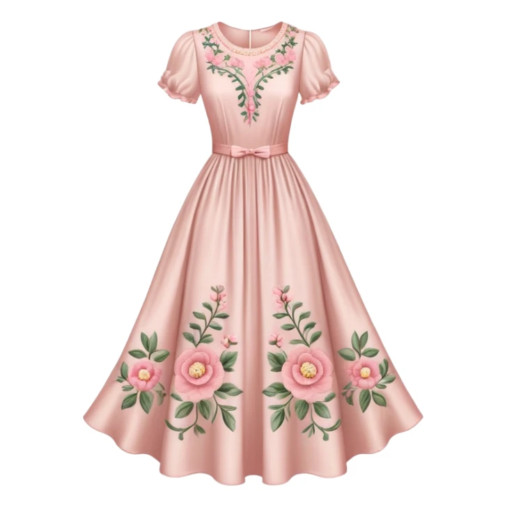 Vintage pale pink dress sticker