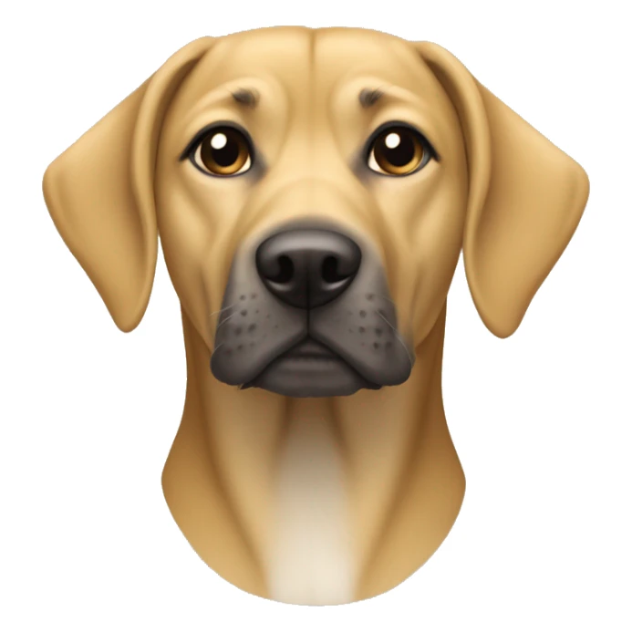 Blonde small mouth cur dog sticker