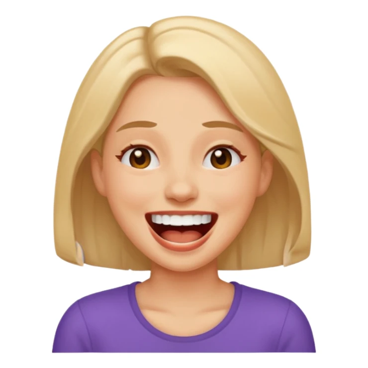 Stressed laughing woman sticker