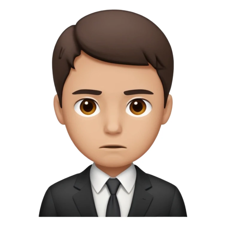 a liittle tired and frustrated entepreneur (only his face). with suit and only a little bit emotional face. young entepreneurs with various suits, but in classic colours. sticker