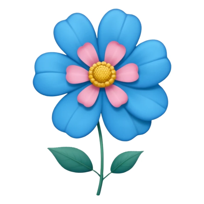 Apena faça uma Flor de uma cor azul q nem uma rosa mucha sticker