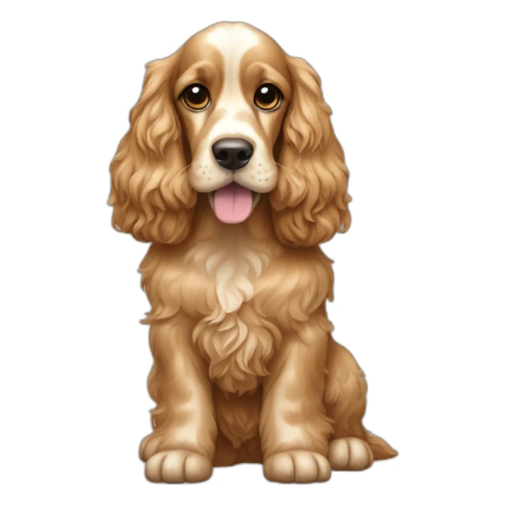 Dog-english-cocker-spaniel-full-body-golden sticker