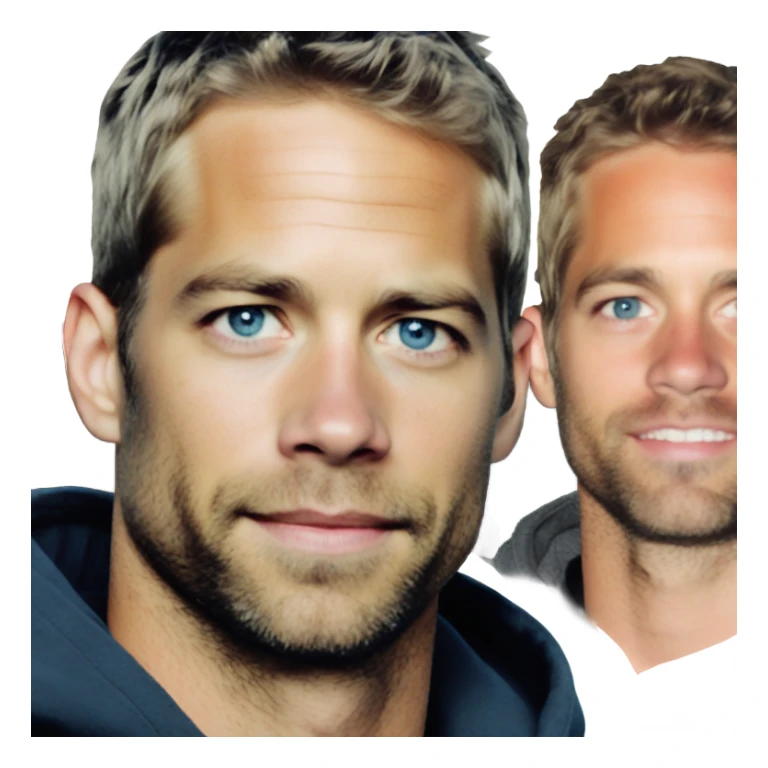 Paul Walker blue eyes grey hair  sticker