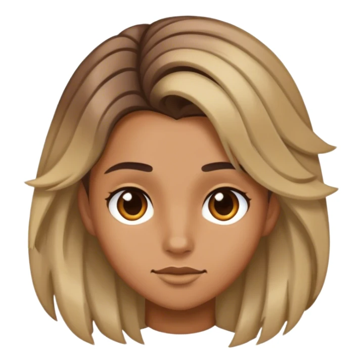 nonchalant baddie with highlights in hair sticker