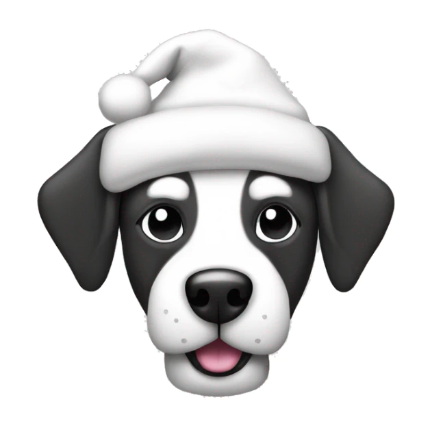 christmas dog black and white monochrome for laser svg sticker