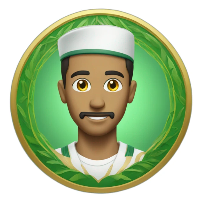 A men wearing raja casablanca close with eagle on his shoulder sticker