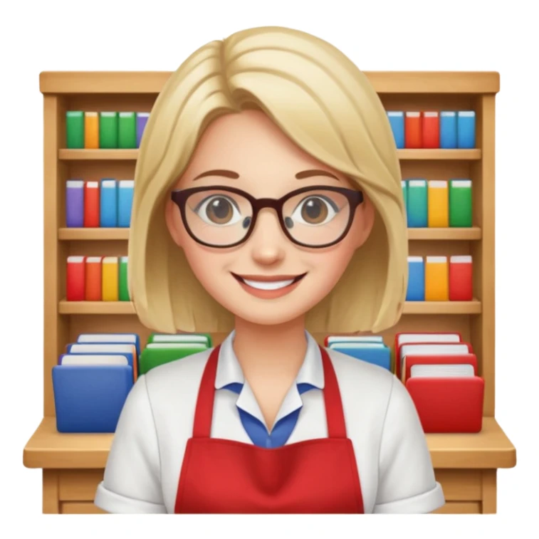 Bookstore Clerk woman sticker