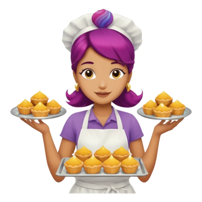 mermaid who is a pastry baker sticker