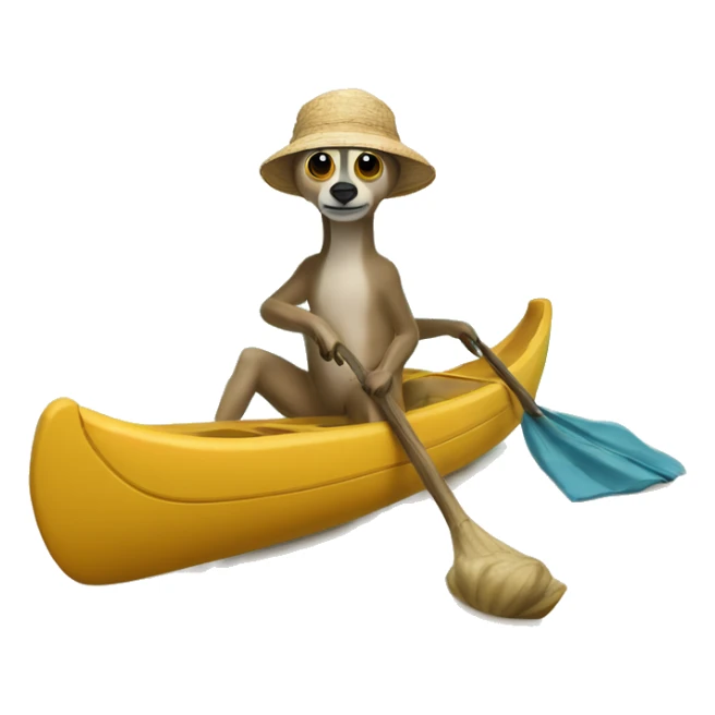 Um suricato fazendo canoa havaiana  sticker