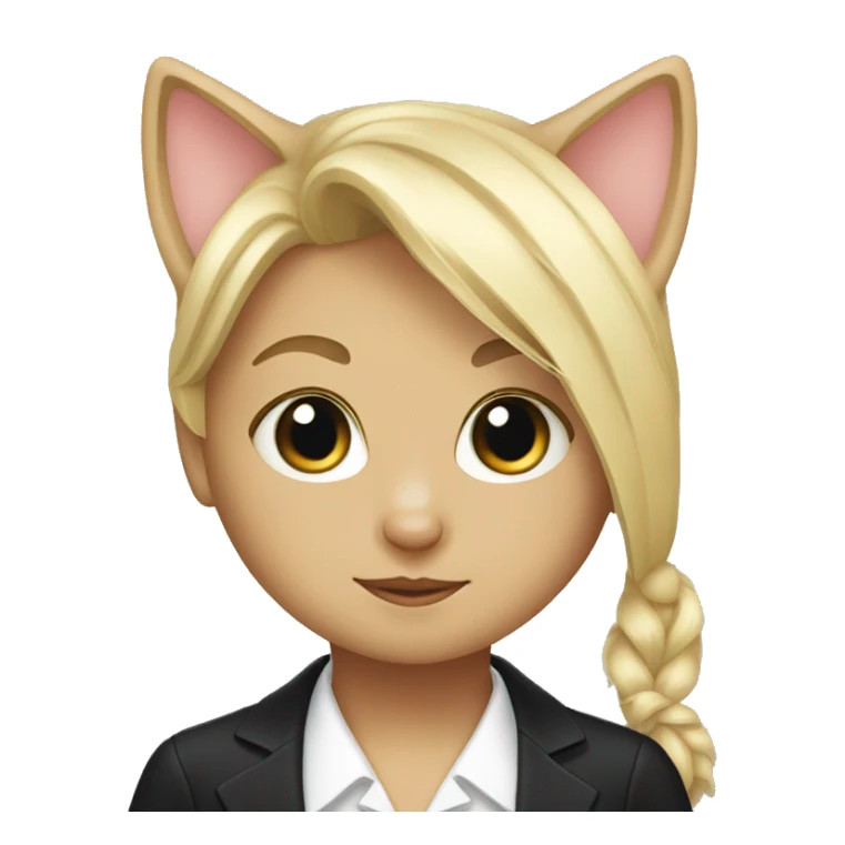 tuxedo cat with blonde girl sticker