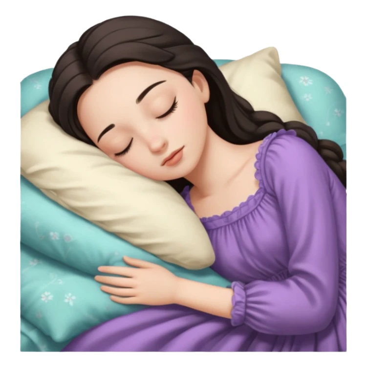 A girl is sleeping aesthetic dress  sticker