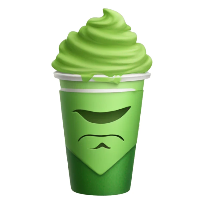 Matcha in a To go cup without face  sticker