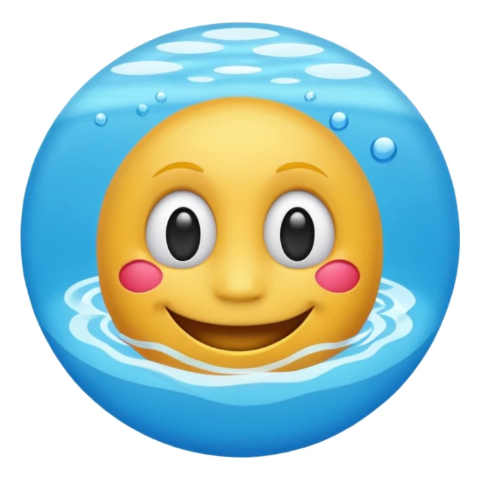 blue emojis fir swimming pool sticker