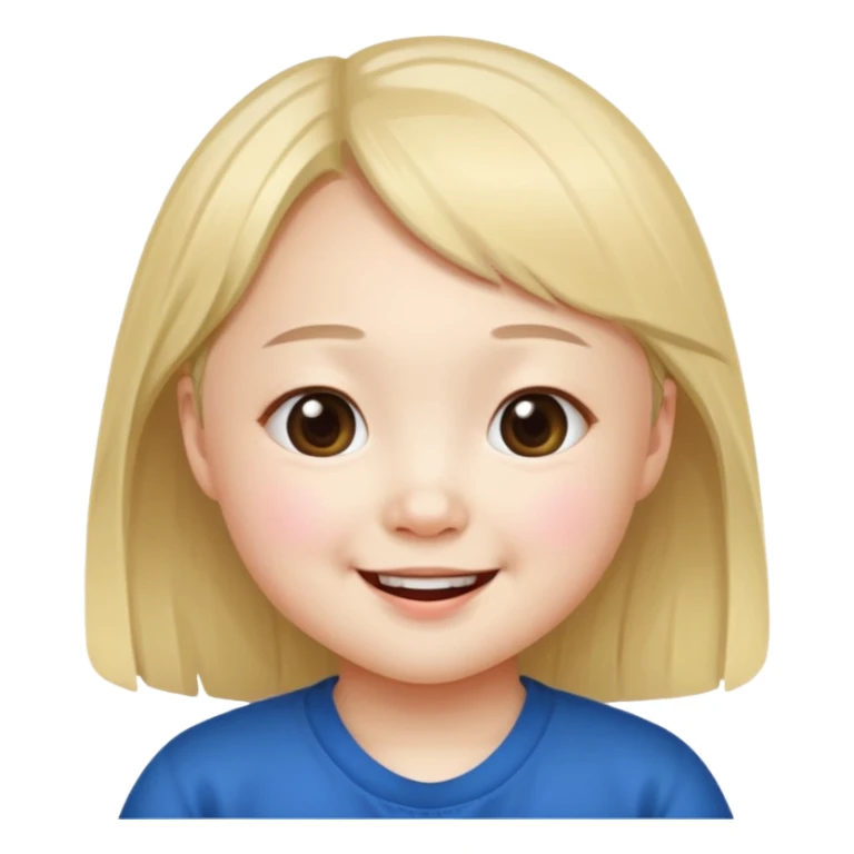 Korean girl with Down syndrome visibly  sticker