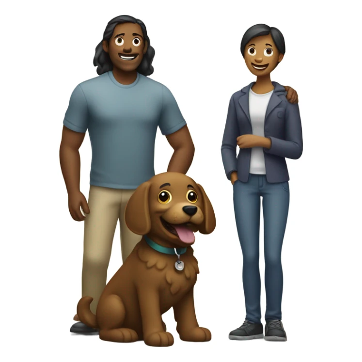 Create a emoji with me and my shadowy. Dog sticker