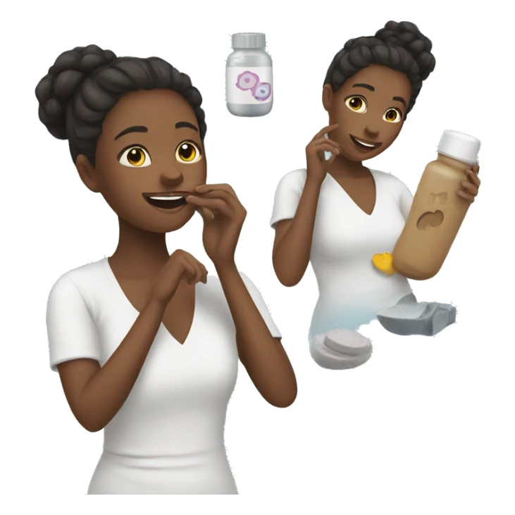 girl doing self care sticker