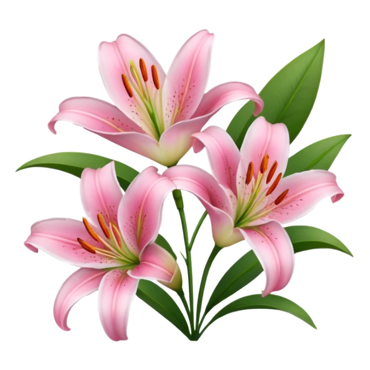 pink lilies sticker