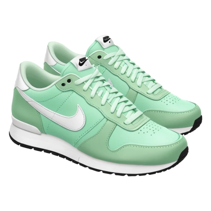 Mint green realistic nike sneakers sticker