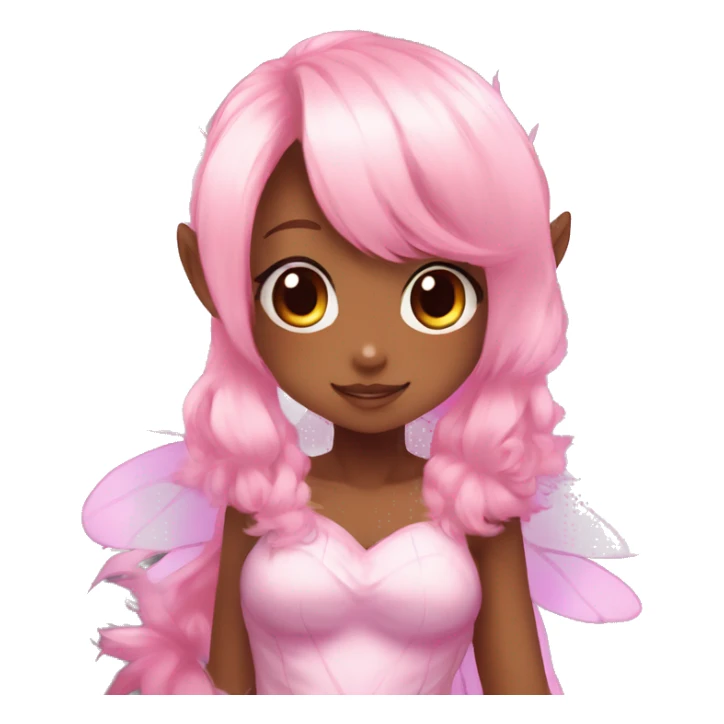 Anthro Shiny Pastel Pink Anime Chibi Fairy-Fakémon Fur Sona sticker