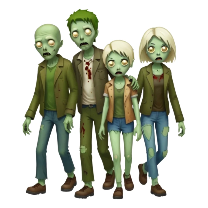 zombie   family  sticker