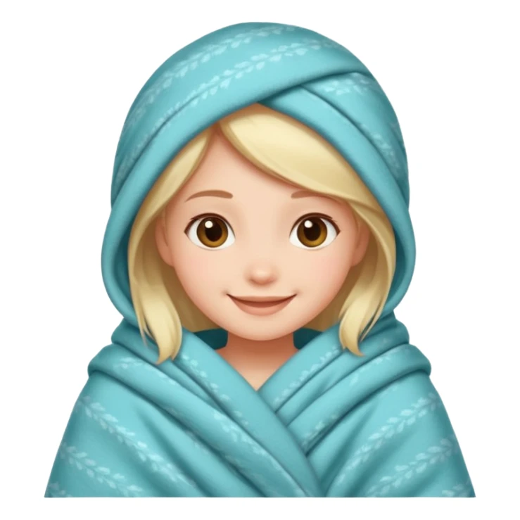 cute girl cosy blanket emoji sticker