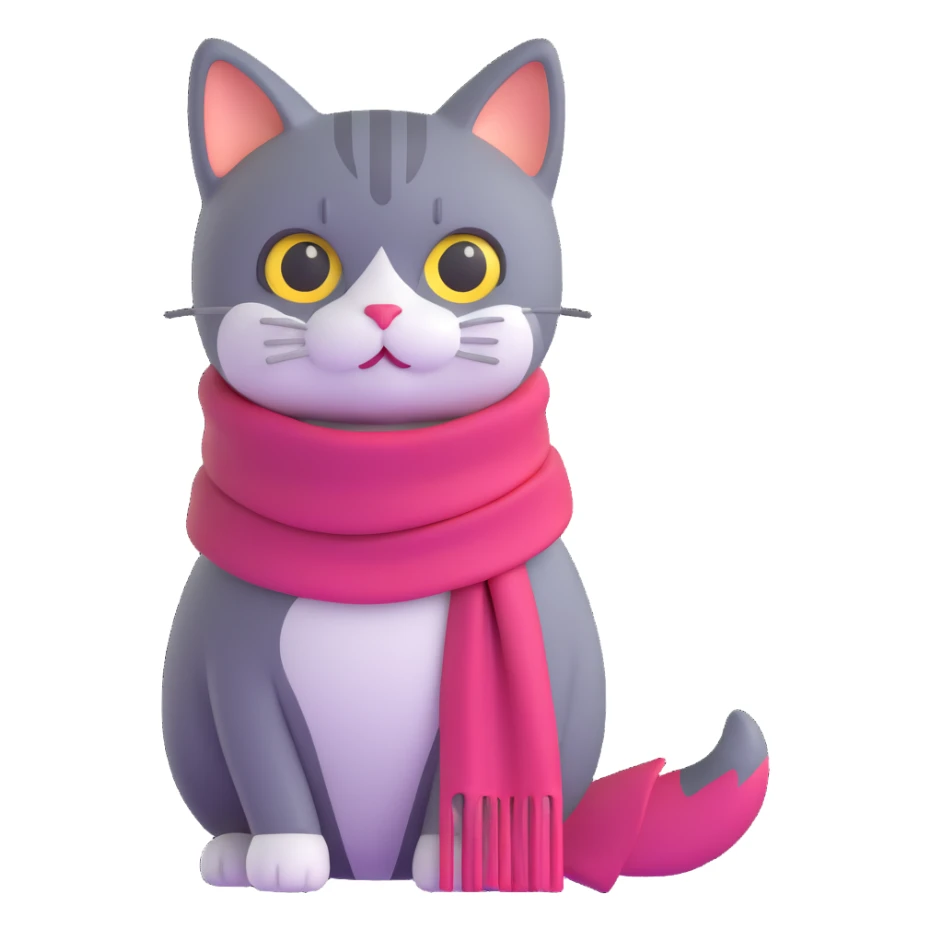 cat with scarf sticker