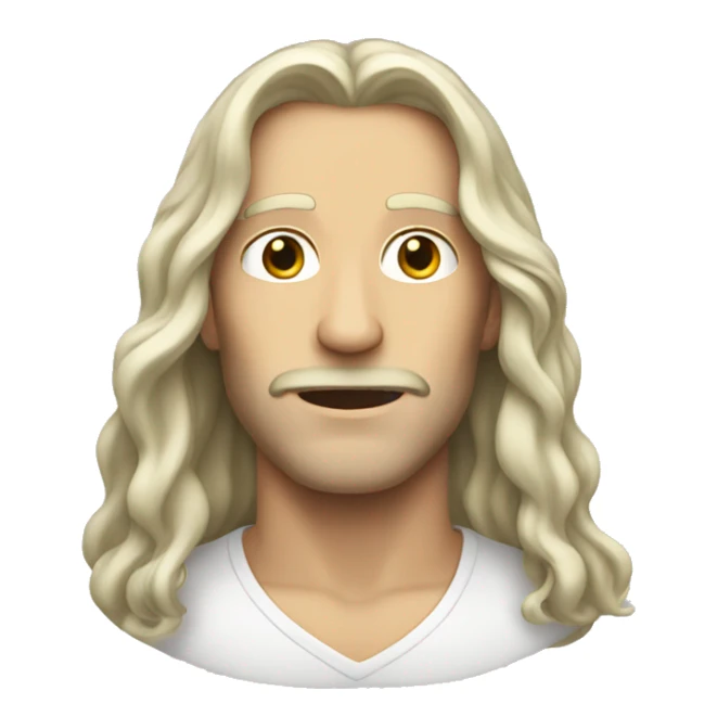 White man with long hair and good jaw  sticker