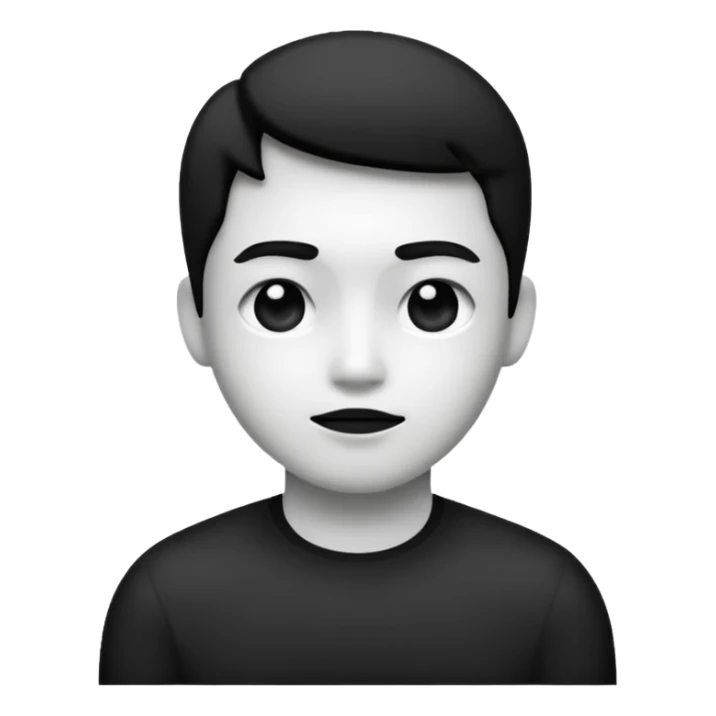 X latar black and white color sticker