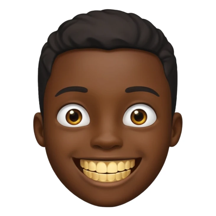 Garoto negro com black com dente de ouro sticker